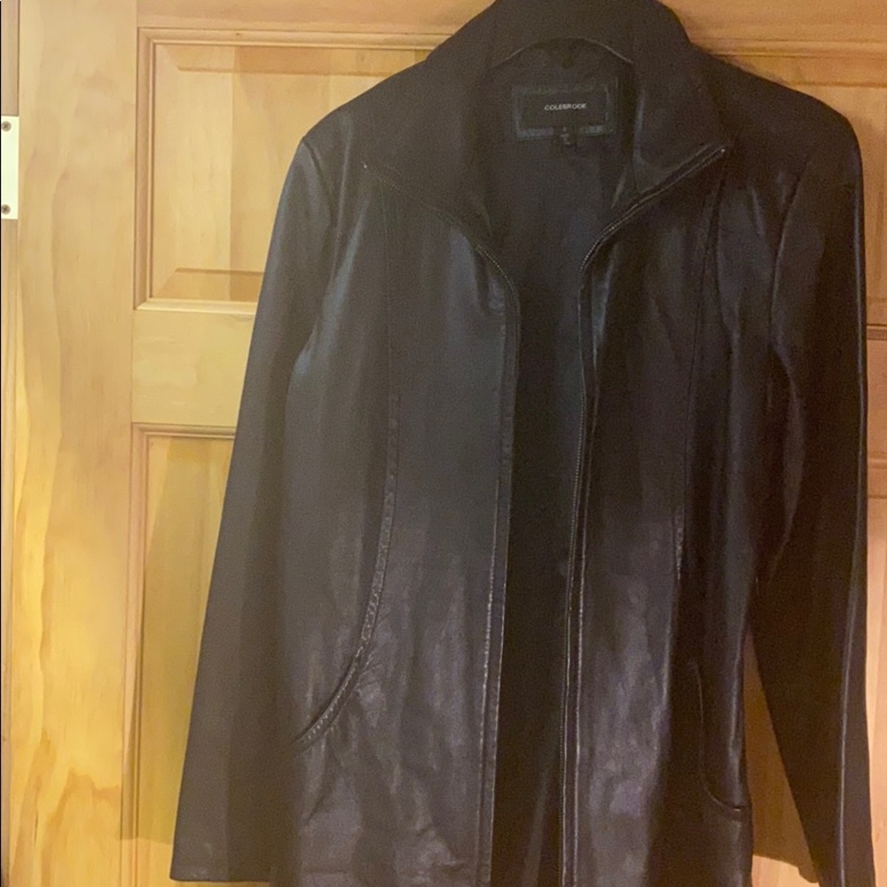 Colebrook Blk Leather Jacket - image 1